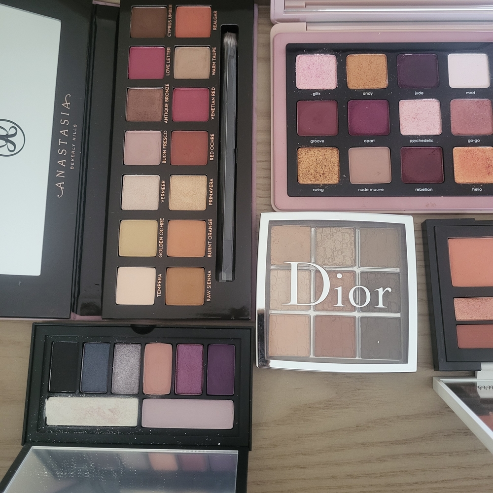 Dior-Charlotte Tilbury-ABH And Hihg End Palette  - Rich Pinks and Brown